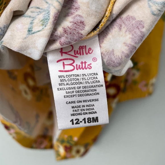 Ruffle Butts Golden Waterfall Long Sleeve Dress - Picture 5 of 8